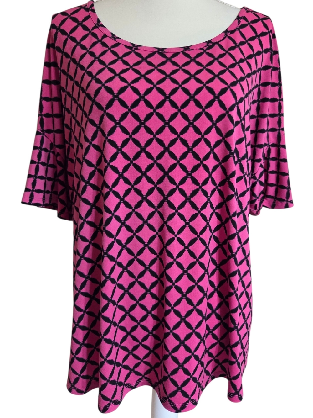 East 5th Pink Geometric Print Top